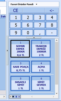 Favori Ürünler Paneli