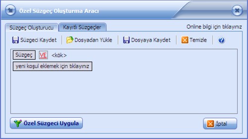 Ozel Suzgec Olusturma Araci